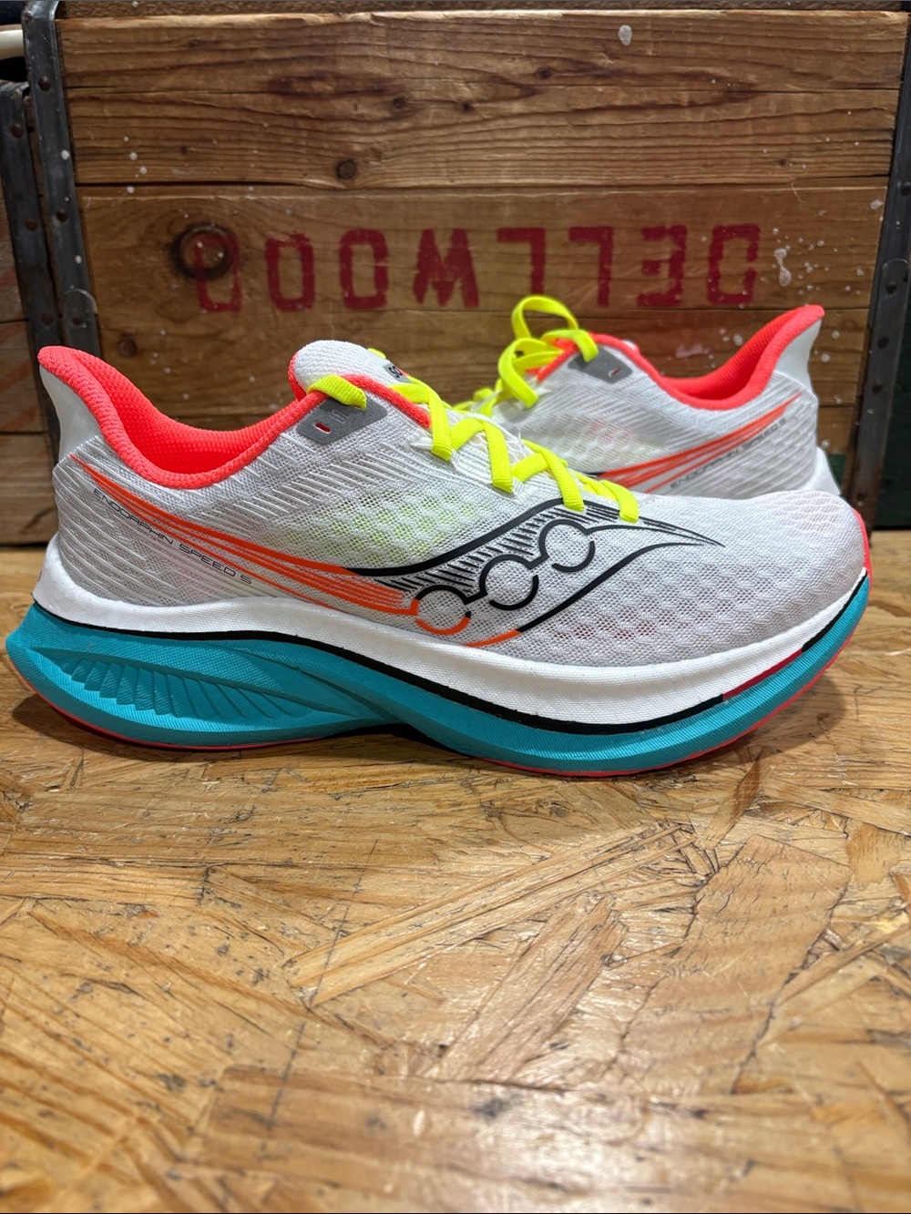 Saucony Women's White, Teal & Coral Endorphin Running Shoes